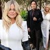 Emily Atack ignores the heatwave as she gives a nod to her Rivals role with eighties shoulder pads and black PVC gloves for BAFTA TV Awards arrival with her co-star Alex Hassell