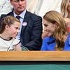 Kate shares a special moment with Charlotte at Wimbledon men's final after arriving with William and George - having left cheeky Louis at home  Based on this banner