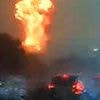 Terrifying moment lightning strike causes tower of flames in South Carolina as hurricane weather threatens US
