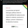 La CIDH condena escalada de violencia en Bolivia
