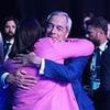 Jailed tweeter Lucy Connolly gets hug from Nigel Farage as she tells Reform party conference: 'Unchecked immigration is a danger to my child and everyone else's child'