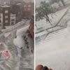 KIJK | Straten Valencia kleuren wit na zware hagelbui