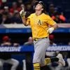 Athletics get late homers from Langeliers, Wilson and Kurtz in 8-2 win over Guardians