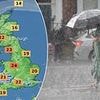 Month of rain falls in just an HOUR before the Met Office predicts sunshine for the week ahead