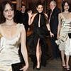 Jenna Ortega changes into a sleek champagne silk gown after Wednesday premiere as she's joined by Catherine Zeta Jones