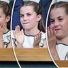 Princess Charlotte puts on an animated display while watching Carlos Alcaraz take on Jannik Sinner - as she shows off her funky nail polish