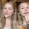 Harper Beckham, 14, follows in her mum Victoria's footsteps as she films her own make-up tutorial