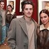 Cruz Beckham, 20, takes his mind off the 'family feud' as he enjoys a date night with girlfriend Jackie Apostel, 29, at Bob Dylan gallery in London