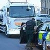 Three children are rushed to hospital after car ploughed into them as they played on pavement 'then took off': Man, 37, is arrested