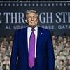 Trump riles up U.S. troops in Qatar with VERY suggestive statement about running for a third term