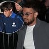 Sam Thompson and Louis Tomlinson arrive back at their Soccer Aid hotel following England's loss - after narrowly avoiding each other on the pitch