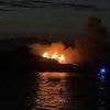 Dans cette commune des Côtes-d’Armor, l’île d’où était tiré le feu d’artifice s’embrase