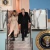 Watch Trump and Melania arrive at Stansted airport