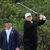 Huge military operation locks down Scottish golf course as Donald Trump plays a round after warning 'horrible invasion' of migrants is 'killing Europe'