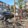 Ravage nadat wagen tegen acht andere auto’s knalt in Hoboken: “Mijn veiligheidscamera kon hem niet eens filmen, zó snel reed hij”