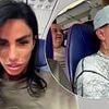 Horrified plane passenger realises he is sat behind Katie Price during a flight as star jets to Turkey with boyfriend JJ Slater for MORE surgery