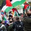 Nahost-Konflikt: Propalästinensische Demonstration – Polizei mit Wasserwerfer