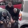 Moment furious Spanish cop slaps Brit driver as crowd call for him to be 'killed' after he led officers on wild car chase the wrong way down a motorway near Benidorm