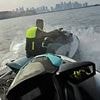 Dramatic moment thrill-seeking jet skier violently crashes into an unsuspecting rider launching him flying into the ocean