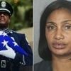 Girlfriend Tiniko Thompson arrested after chilling note is found next to police officer's body