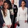 Princess of Wales is a vision in white - as she rewears stunning £400 Self Portrait gown for emotional VE Day concert