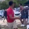 Shocking moment British tourist is attacked by crowd wielding makeshift weapons after getting into a fight with a taxi driver in Bali