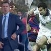 Luis Figo directs X-rated gesture at Barcelona supporter who called him a 'traitor' in tense moment 25 years after controversial move to Real Madrid