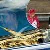 Prince Harry visits late Queen's grave in Windsor as he arrives in UK for four-day visit with William and Kate attending engagement just seven miles away