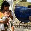 Vick Hope shares new photos of baby boy Micah and speaks out on her 'powerful home birth surrounded by nature and chickens' after husband Calvin Harris's graphic post-labour image