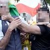 Scuffle breaks out at march to release Israeli hostages: Counter-protesters shout 'Free Palestine' as thousands take to the streets to demand captives held by Hamas are freed