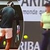 Lorenzo Musetti receives warning after kicking tennis ball at line judge during French Open quarter-final clash with Frances Tiafoe