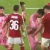 Dit zag u niet op tv: gefrustreerde Lionel Messi deelt kopstoot uit