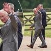 Beaming King Charles waves as he attends Sunday church service in Norfolk