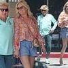 Sir Rod Stewart, 80, and his leggy wife Penny Lancaster, 54, put on a loved-up display as they hold hands during a sunny stroll in Bel Air