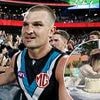 Port Adelaide AFL star Ollie Wines makes a huge announcement on his personal life in heartwarming double reveal