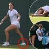 Shocking moment Wimbledon star, 20, is forced to retire after falling in 'ditch'