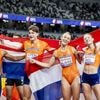 Femke Bol loodst olympisch kampioen Nederland naar WK-zilver op 4x400 gemengd