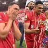 Trent Alexander-Arnold's emotional goodbye: Liverpool star breaks down in tears at Anfield after lifting the Premier League title - and reveals what 'meant so much to me' on final appearance for the club