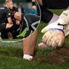 World Cup qualifier delayed for seven minutes as SINKHOLE opens on the pitch - as Real Madrid star admits he has 'never experienced anything like it'
