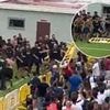 100 football hooligans attack each other before 'friendly' on Canary Islands, as Spanish police rush in to stop thugs causing chaos