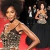 Naomi Campbell, 54, exudes glamour in an eye-catching black and gold gown as she poses at Cannes Film Festival's Fuori premiere