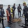 'I thought I'd died and gone to Hell': The haunting words of the sole survivor of an unimaginably horrific accident in which five divers were sucked hundreds of feet into a pipe - as described in a riveting Mail podcast