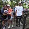 Thousands celebrate baby hippo Moo Deng's first birthday at Thailand zoo