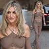 Ashley Roberts, 43, shows off her incredible figure in skintight corset jumpsuit while on a date with her boyfriend George Rollinson, 25