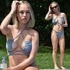 Jorgie Porter sets pulses racing as she flaunts her incredible figure in a blue bikini on Spain holiday with fiancé Oliver Piotrowski