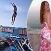 Professional cliff diver suffers NEAR DEATH experience as she slips off 72-foot high platform into water by jagged rocks