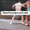 Shock moment cheering Brits watch vicious street brawl in hols hotspot Tenerife as screaming woman begs for them to stop