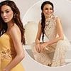 Michelle Keegan is the epitome of chic in ivory lace and a butter yellow dress as she launches her latest Mallorca-nights-inspired Very collection