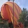 Terrifying moment hot air balloon crashes back down to earth near Mexican pyramids - leaving at least 12 injured