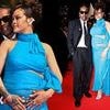 Pregnant Rihanna shows off her baby bump in a ruffled blue dress as she supports partner A$AP Rocky at the Cannes Film Festival premiere of his new movie Highest 2 Lowest